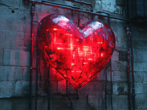 Un cœur vibrant, connecté à un monde cybernétique. Entre passion et technologie, Cyber Heart est une fusion entre humanité et digitalisation.